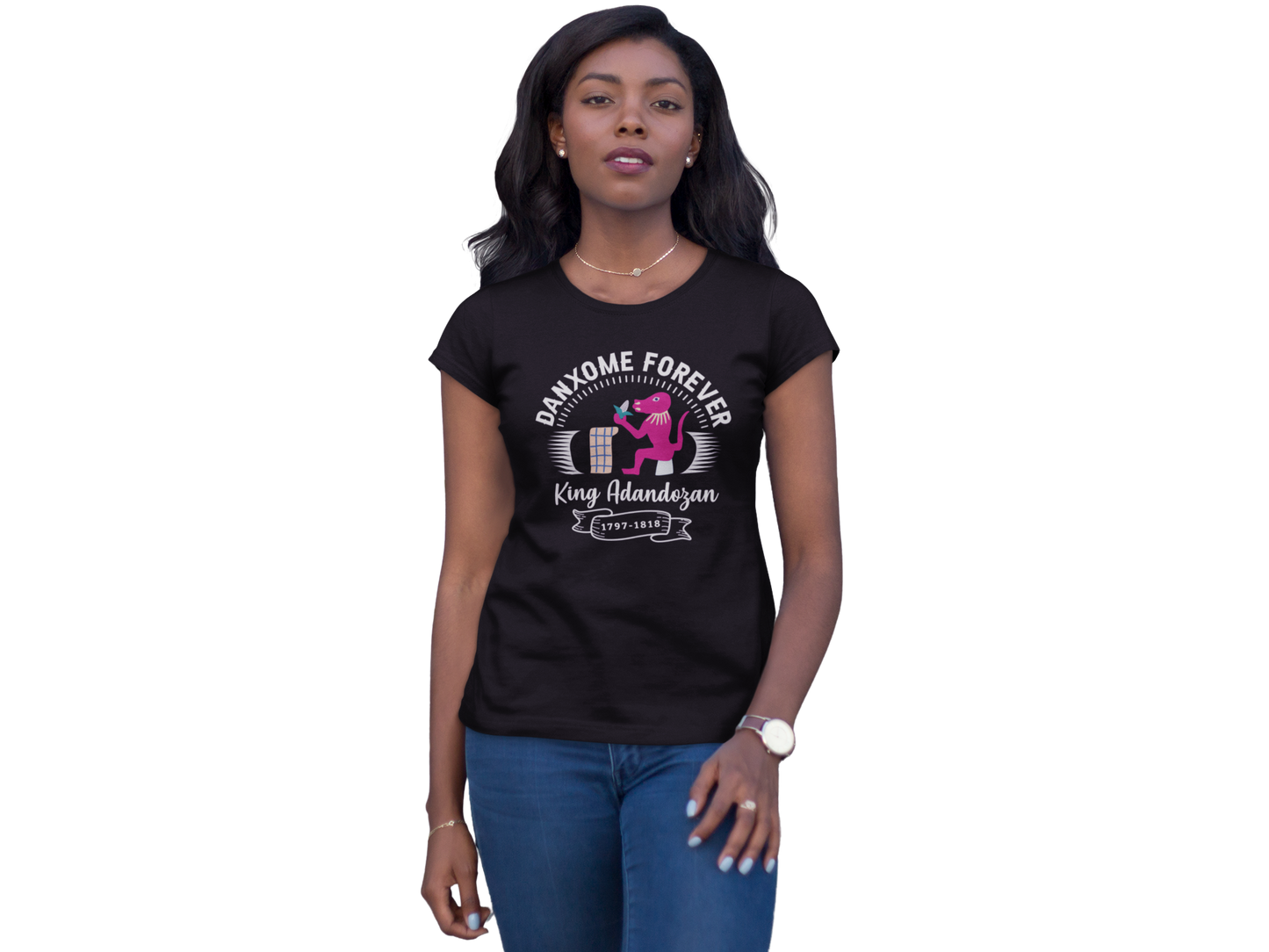 Tee-Shirt- King Adandozan - Femme - Softstyle - Noir - Manches Courtes