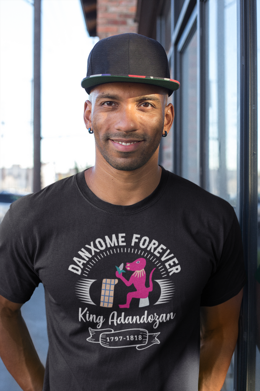 Tee-Shirt- King Adandozan - Homme - Coton lourd - Noir - Manches Courtes